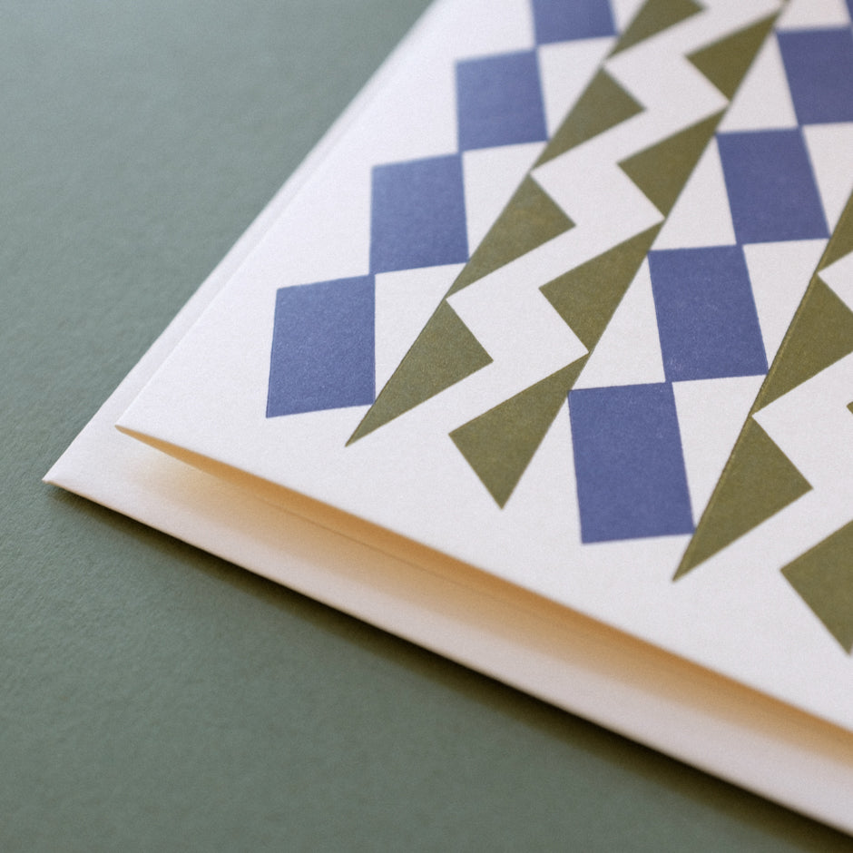 DANCERS Letterpress Card <br>Cornish Blue / Olive - Esme Winter