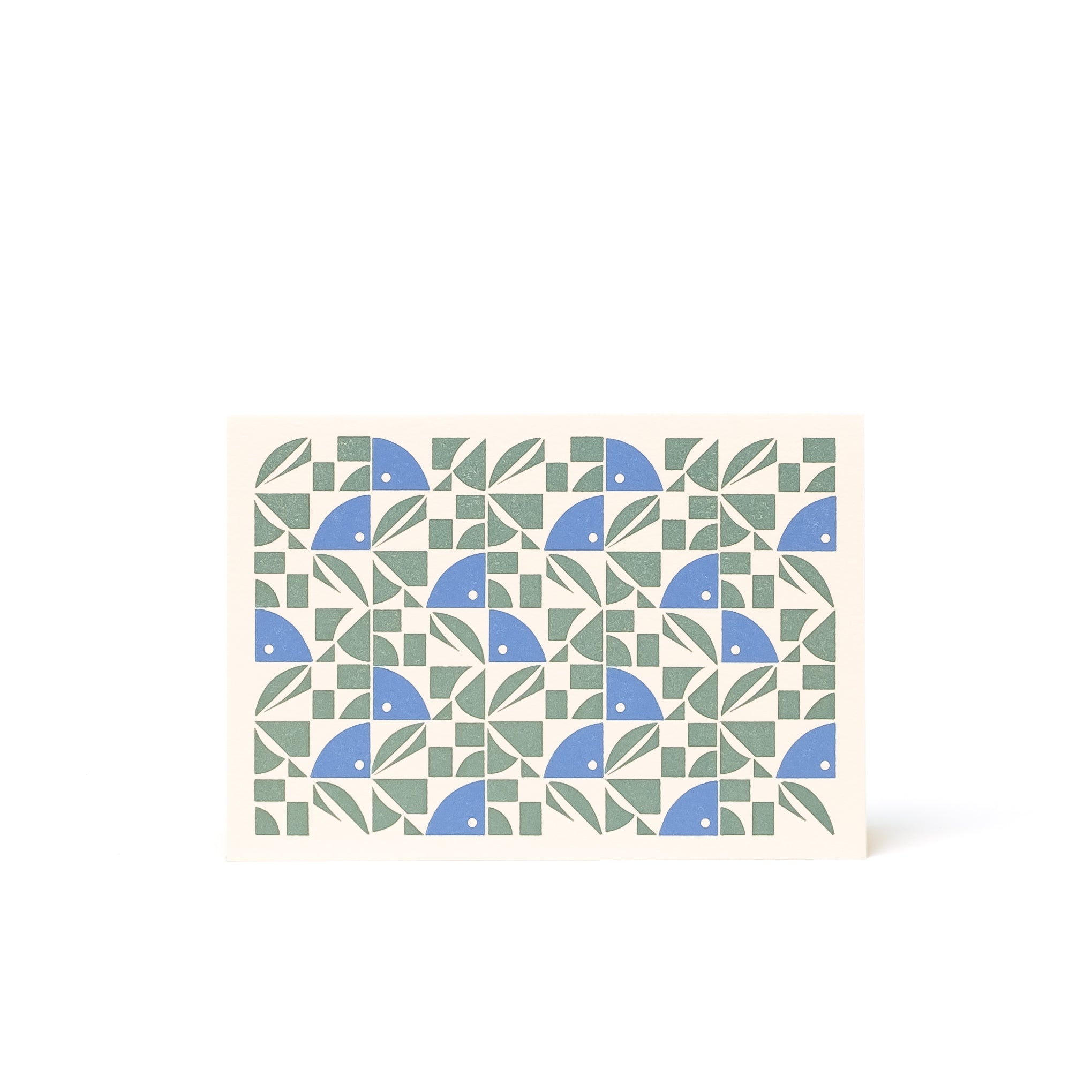 BLOOM Letterpress Card <br>Blue Grey / Bright Blue - Esme Winter
