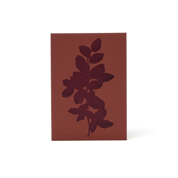 Leaves Letterpress Card <br>Red - Esme Winter