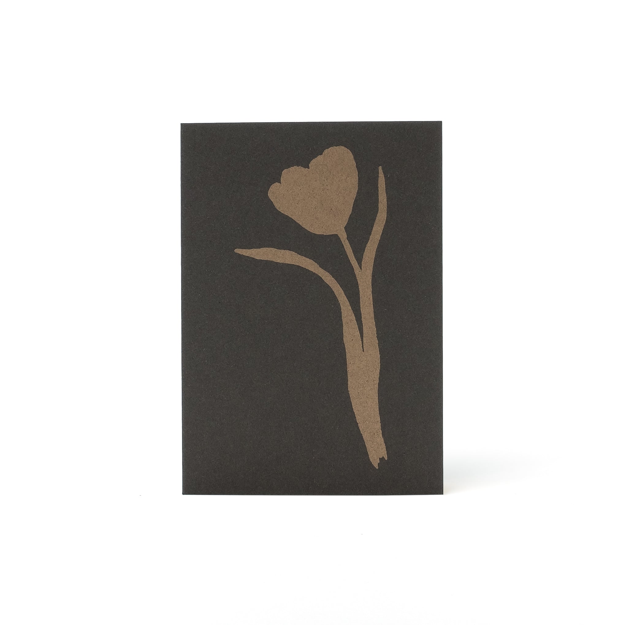 Tulip Letterpress Card <br>Gold/Coffee - Esme Winter